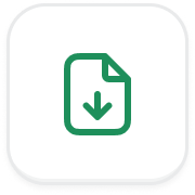 Icon of a PDF with a download arrow on it