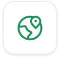 Icon of globe and map pin